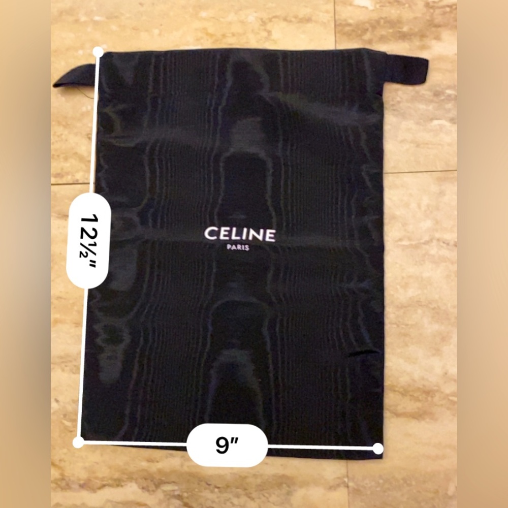 Celine black dust bag 12 L x 9 W approximately - EUC